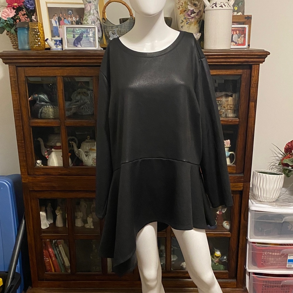 Lane Bryant Black Asymmetrical Top